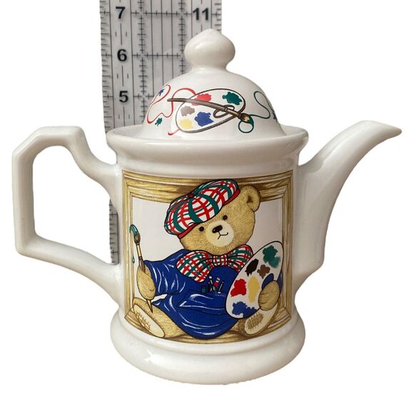 Vintage Wade “Edward the Artist” Teddy Bear Teapot – Judith Wooten Made in Eng - Picture 4 of 9